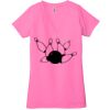 Ladies' Jersey Short-Sleeve Deep V-Neck T-Shirt Thumbnail