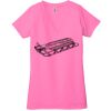 Ladies' Jersey Short-Sleeve Deep V-Neck T-Shirt Thumbnail